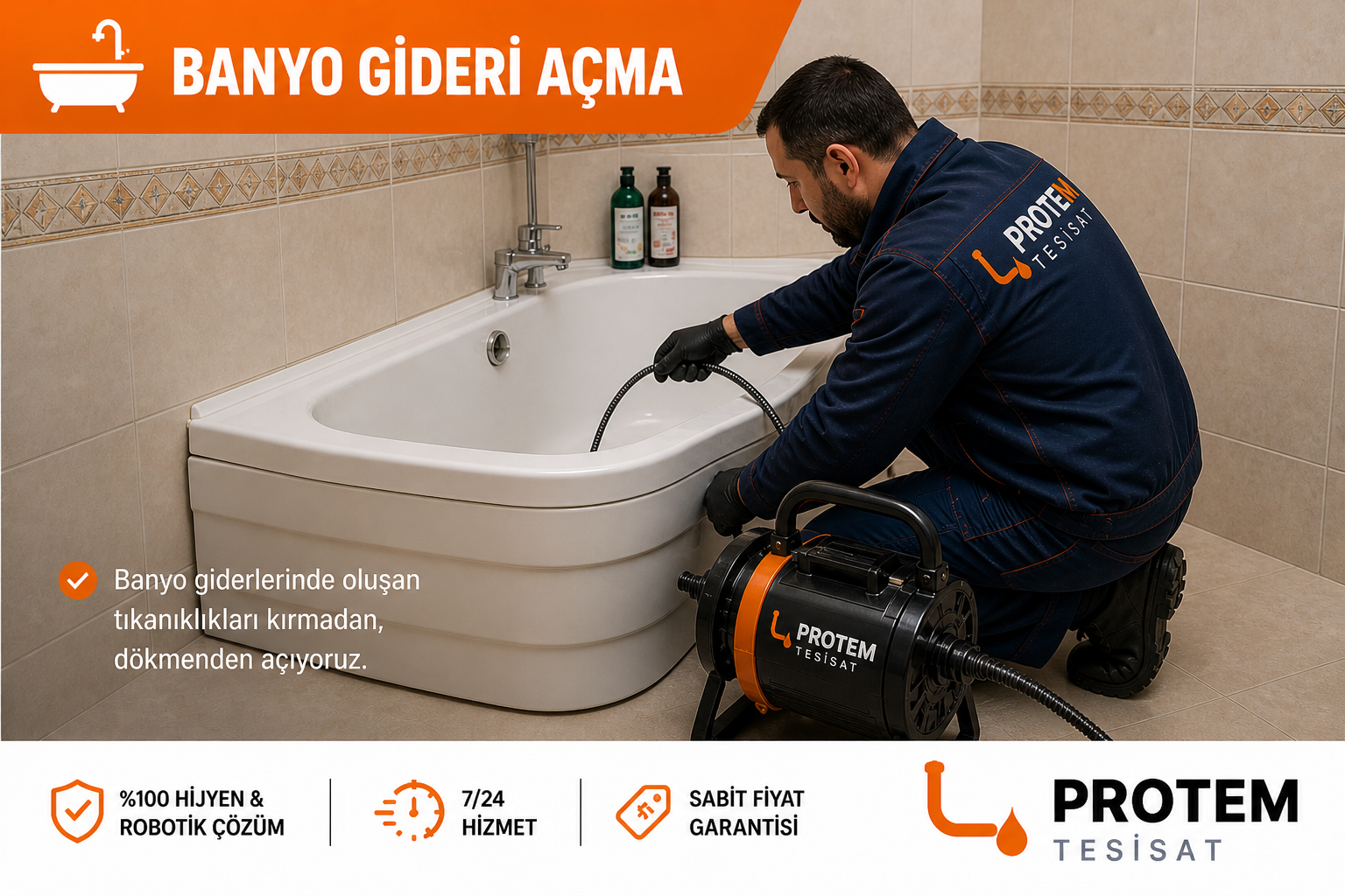 Banyo Gideri Açma